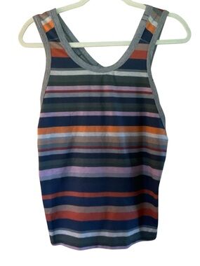 prAna Moraine Tank Top M Multi Stripe Racerback Yoga NWT $49